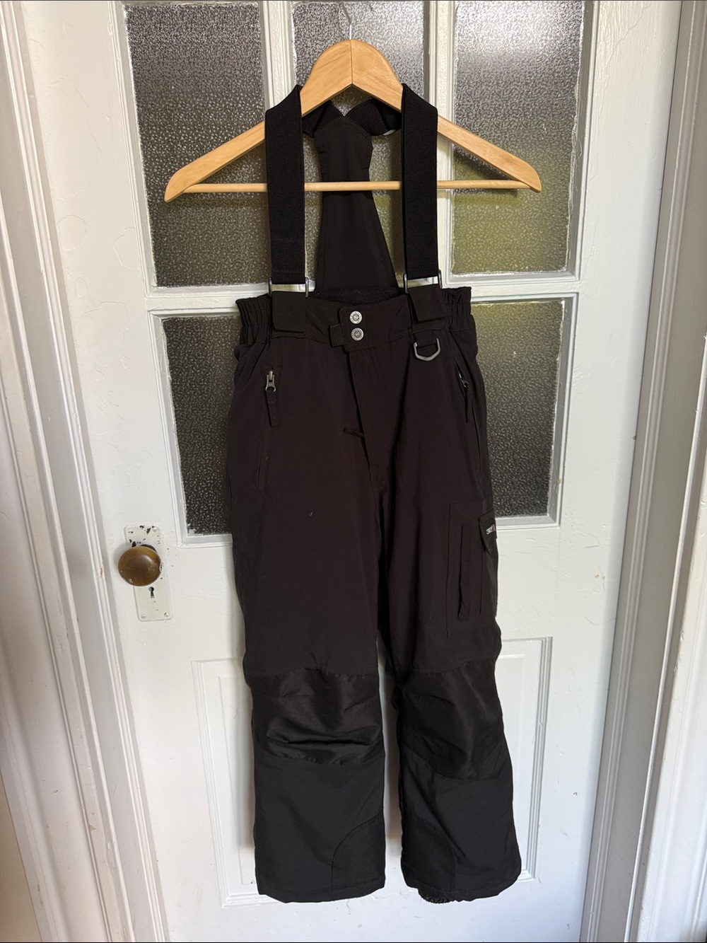 Weatherproof 32 Degrees Kids Snow Bib Pants Black Medium 10/12
